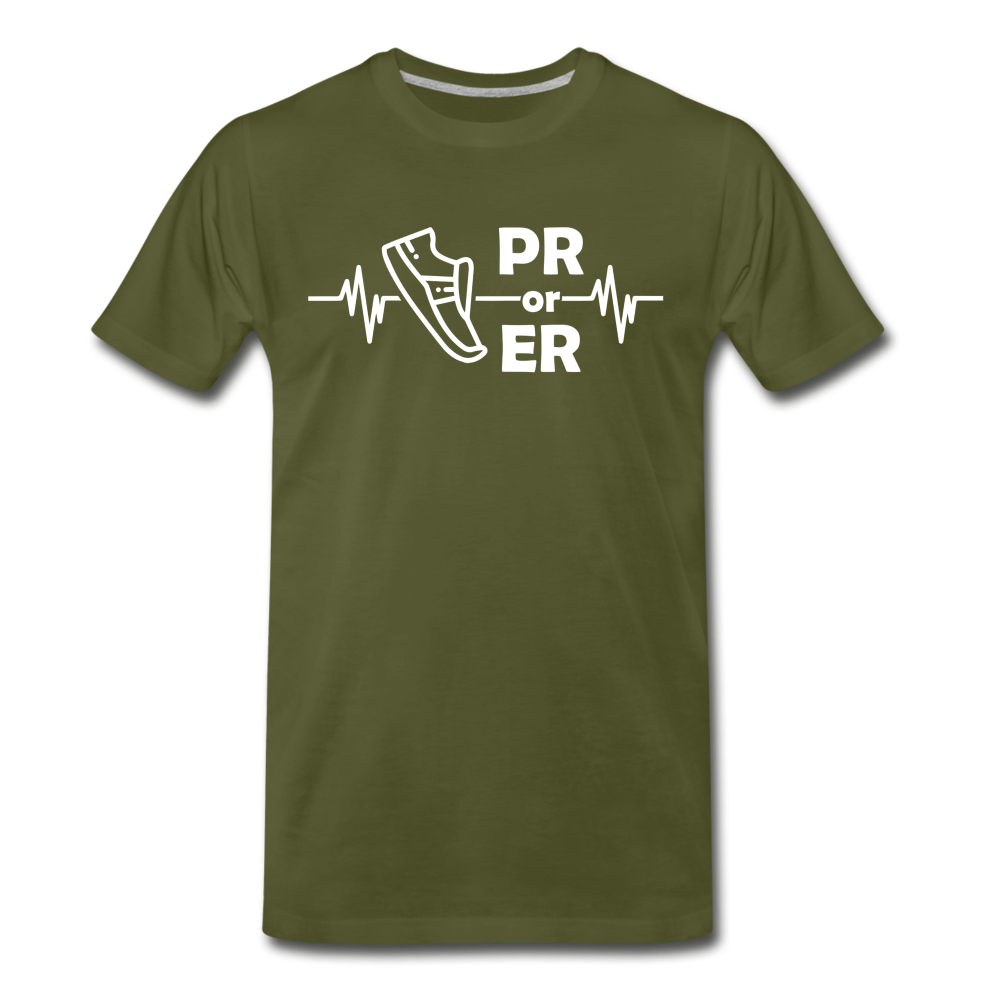 Men's short sleeve t-shirt - PR or ER - olive green