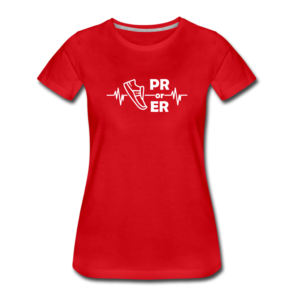 Women's short sleeve t-shirt- PR or ER - red