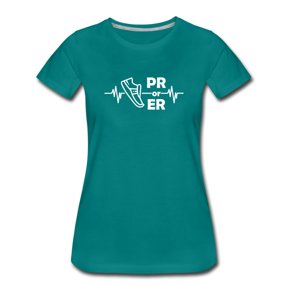 Women's short sleeve t-shirt- PR or ER - teal