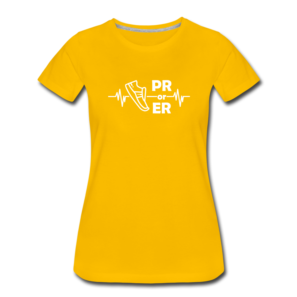 Women's short sleeve t-shirt- PR or ER - sun yellow
