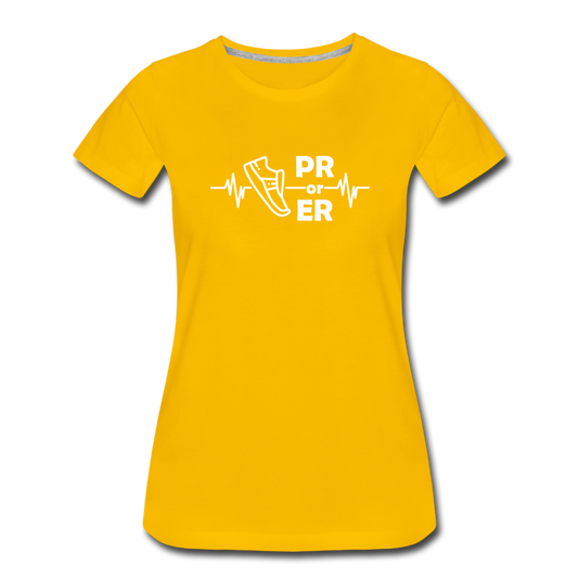 Women's short sleeve t-shirt- PR or ER - sun yellow