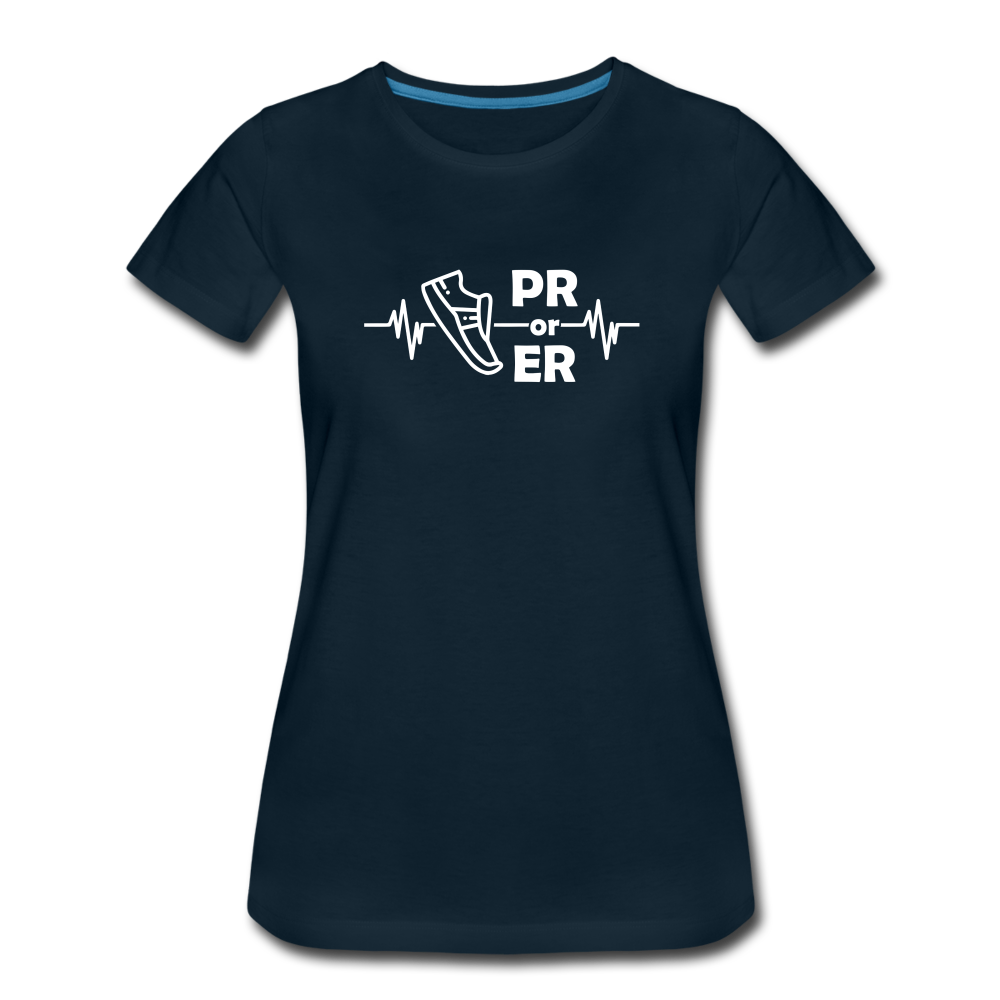 Women's short sleeve t-shirt- PR or ER - deep navy