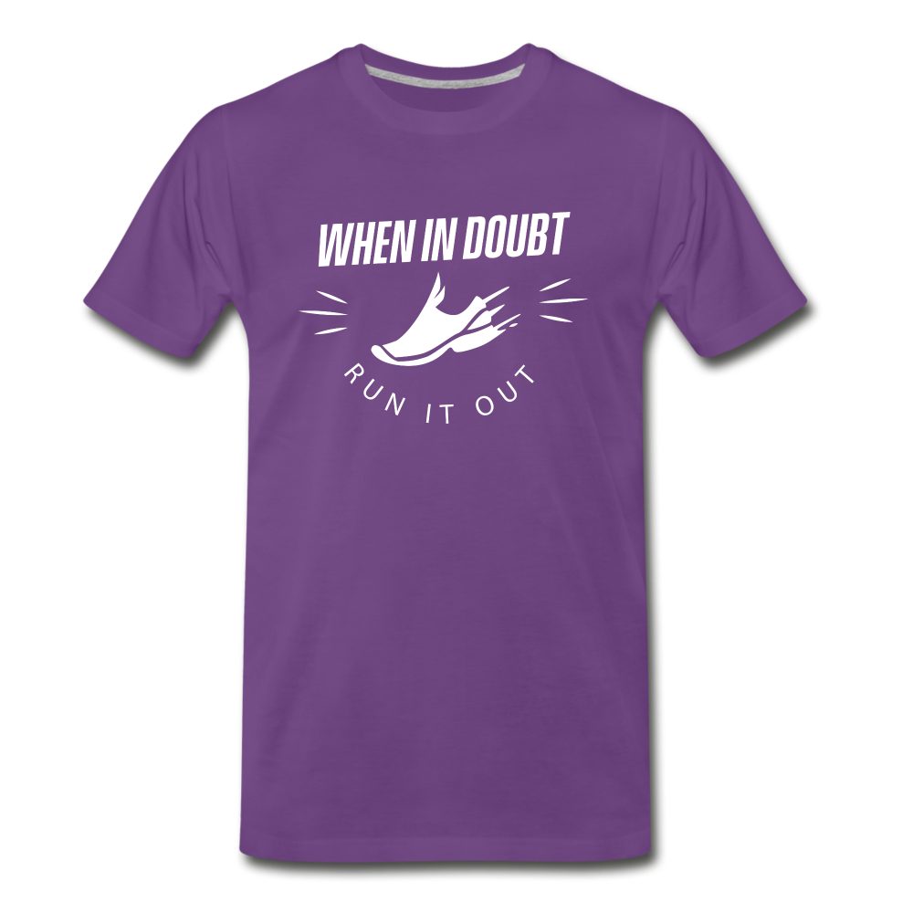 Men's short sleeve t-shirt - Run it out - purple