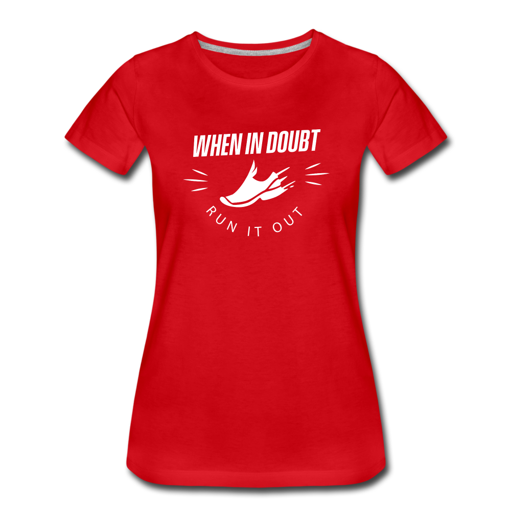 Women's short sleeve t-shirt - Run it out - red