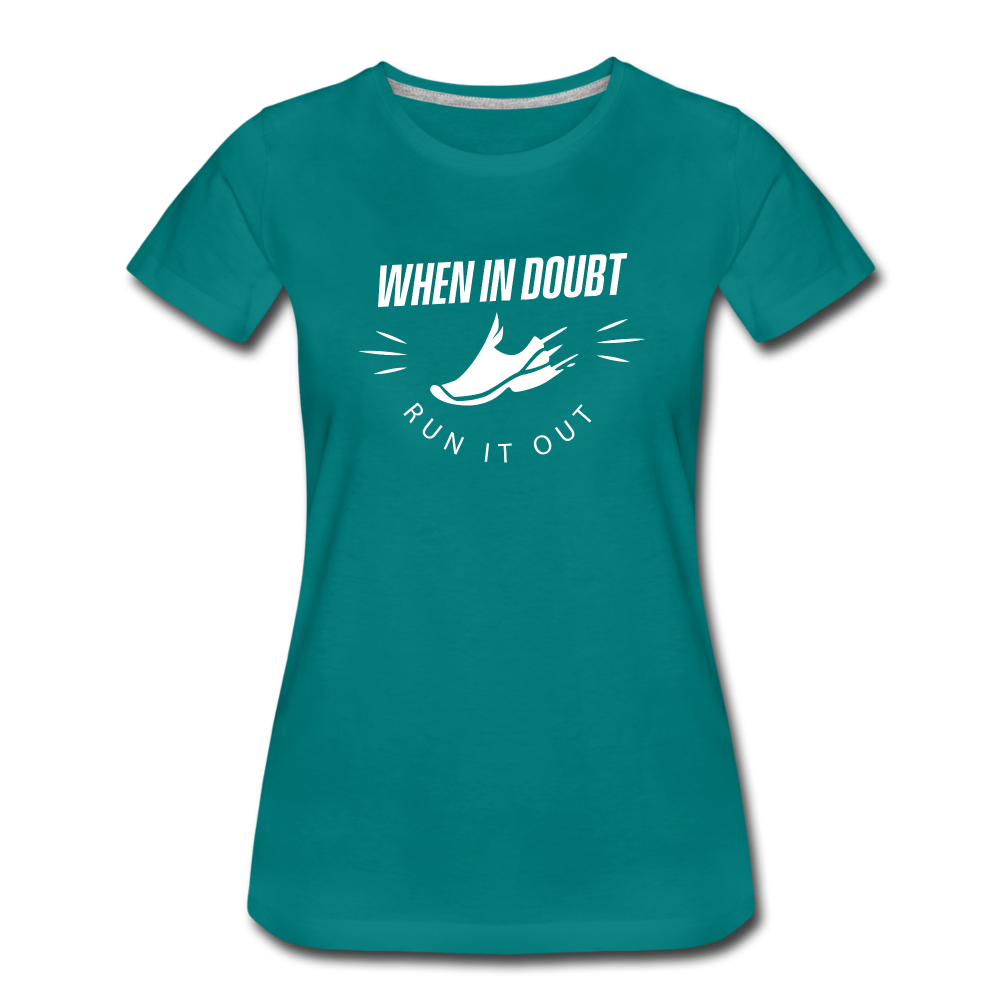 Women's short sleeve t-shirt - Run it out - teal