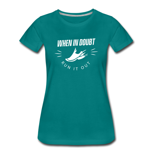Women's short sleeve t-shirt - Run it out - teal
