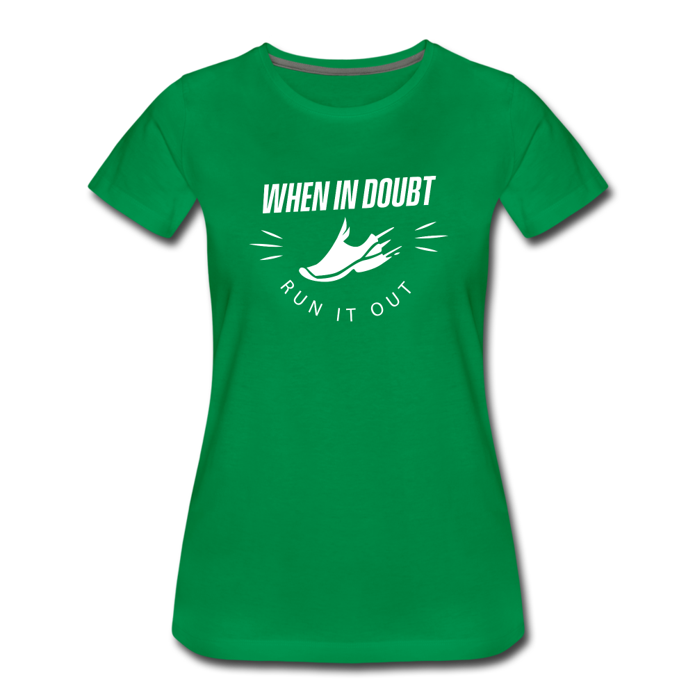 Women's short sleeve t-shirt - Run it out - kelly green
