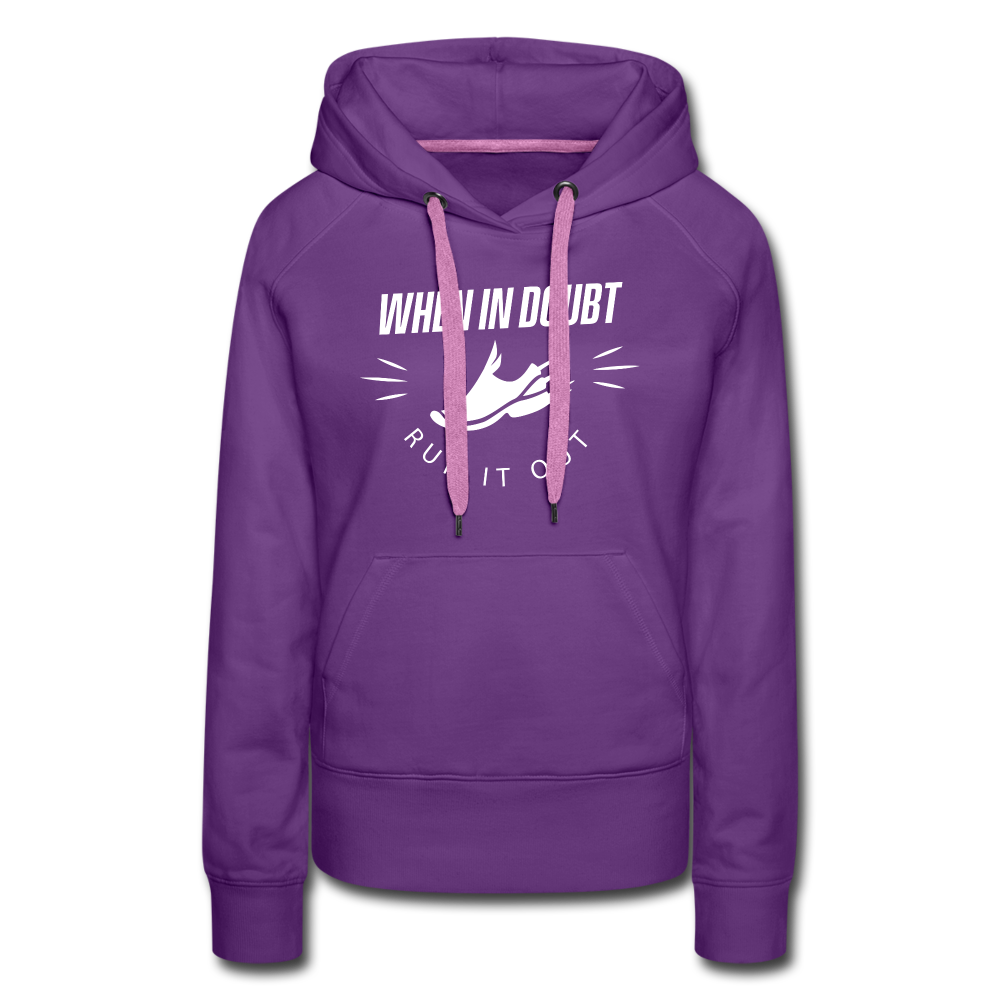Women’s premium hoodie - Run it out - purple