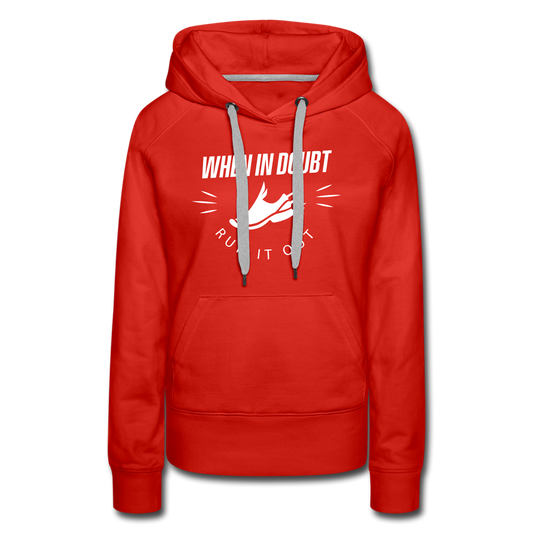 Women’s premium hoodie - Run it out - red